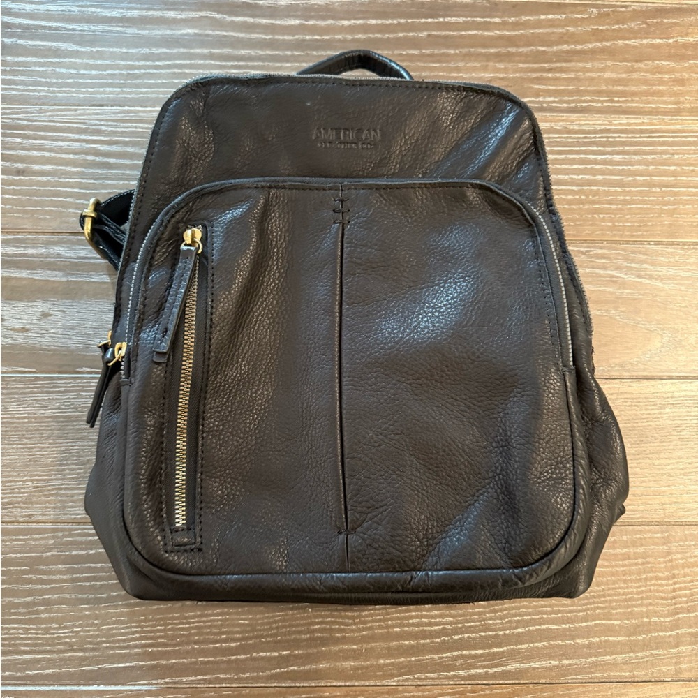 American Leather Co Black Small Backpack